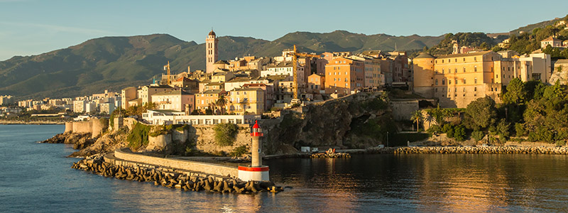 Byen Bastia på det nordlige Korsika